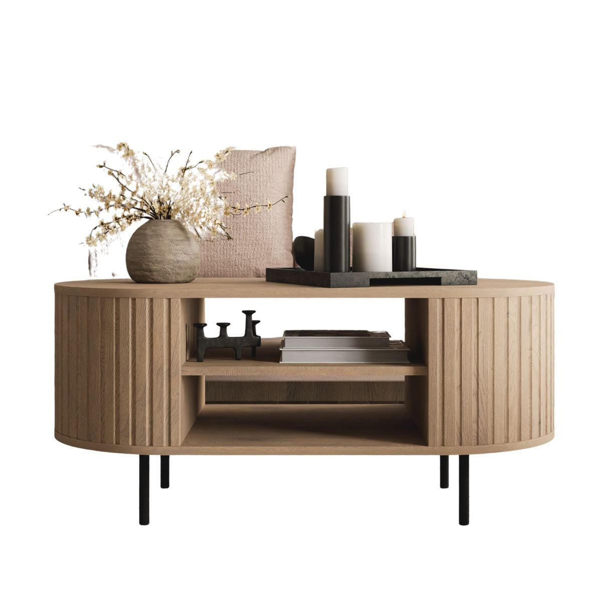 Compleo24 Couchtisch Braun 100x45x42 cm
