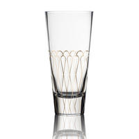 VASE First Gold, Glas, Gold, 26 cm - Transparent/Goldfarben, Glas (26cm) - Goebel
