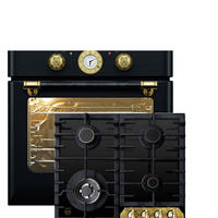 RETRO-EINBAU-BACKOFEN 60 cm EH 6432 BE+ KCG 6335 EM Gaskochfeld 60 cm - Schwarz, Metall (59/59/54cm) - Kaiser Küchengeräte