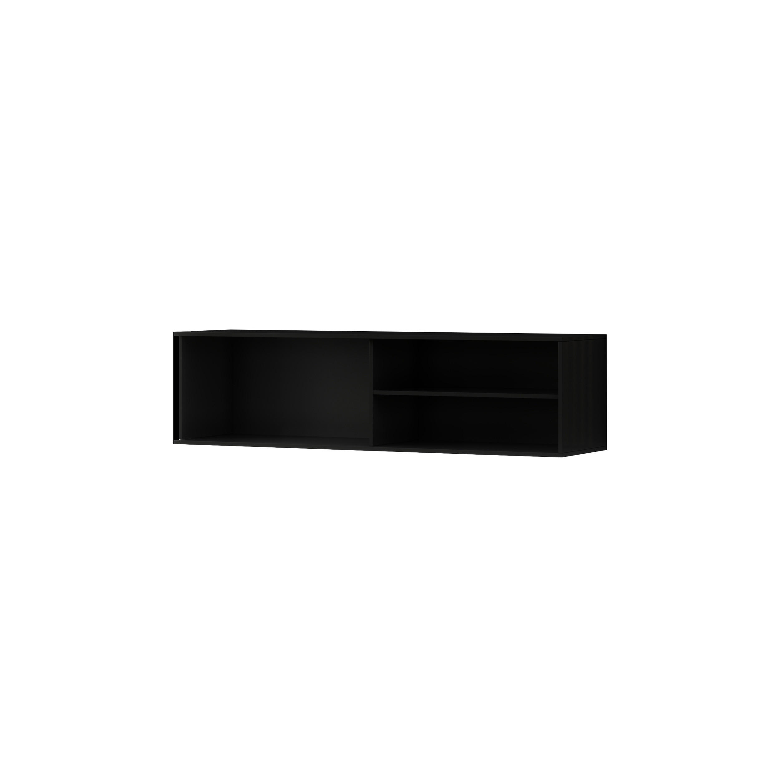 TV-ELEMENT - Wandmontierter RTV-Schrank Meteor (Artisan + Schwarz) - Schwarz, Holzwerkstoff/Metall (150/40/40cm) - Möblo