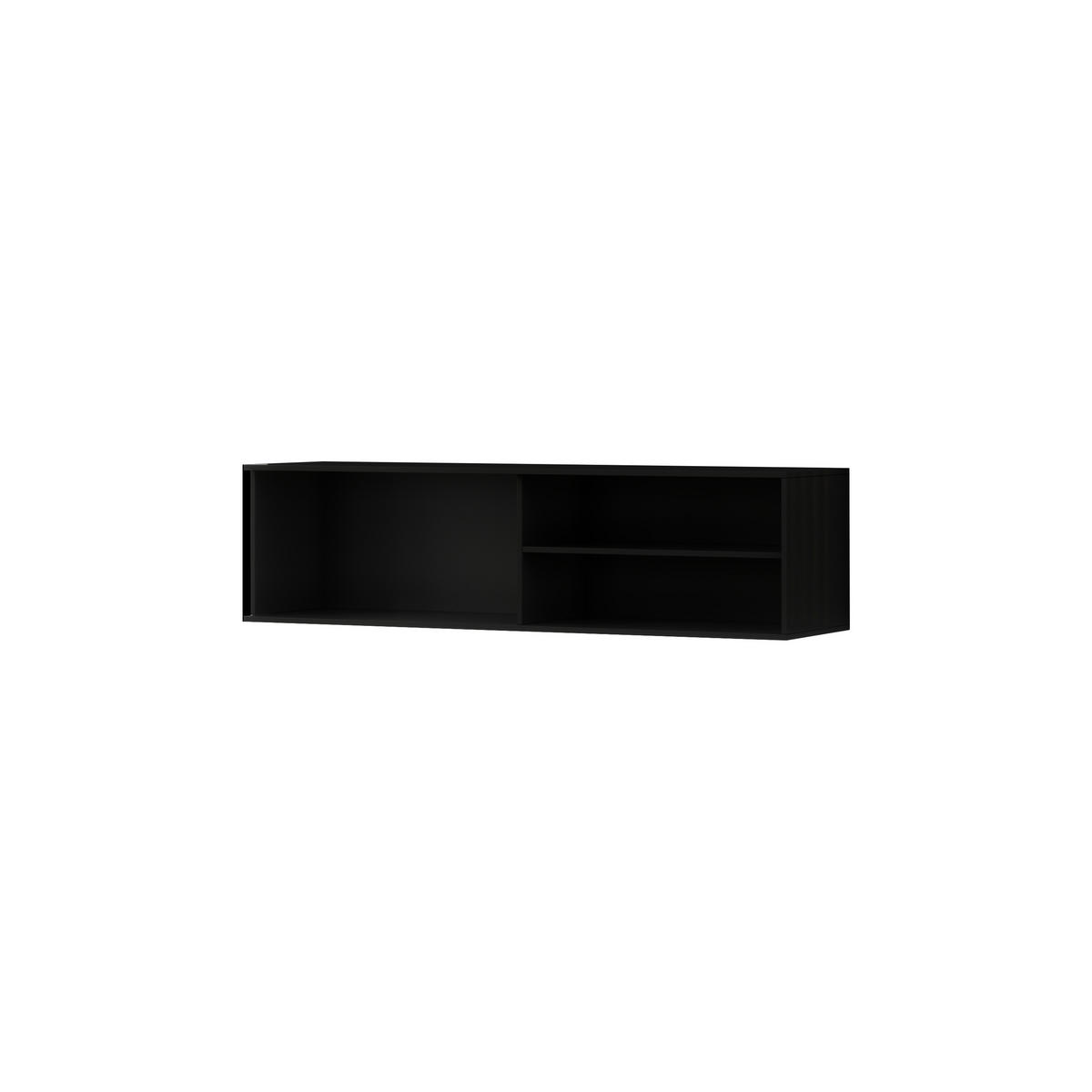 TV-ELEMENT - Wandmontierter RTV-Schrank Meteor (Artisan + Schwarz) - Schwarz, Holzwerkstoff/Metall (150/40/40cm) - Möblo