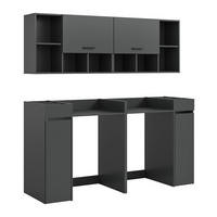 WASCHMASCHIENENUMBAU Set Mixx (B/H/T: ca. 190/195/60 cm) in anthrazit/anthrazit - Anthrazit, Holzwerkstoff (190/195/60cm)