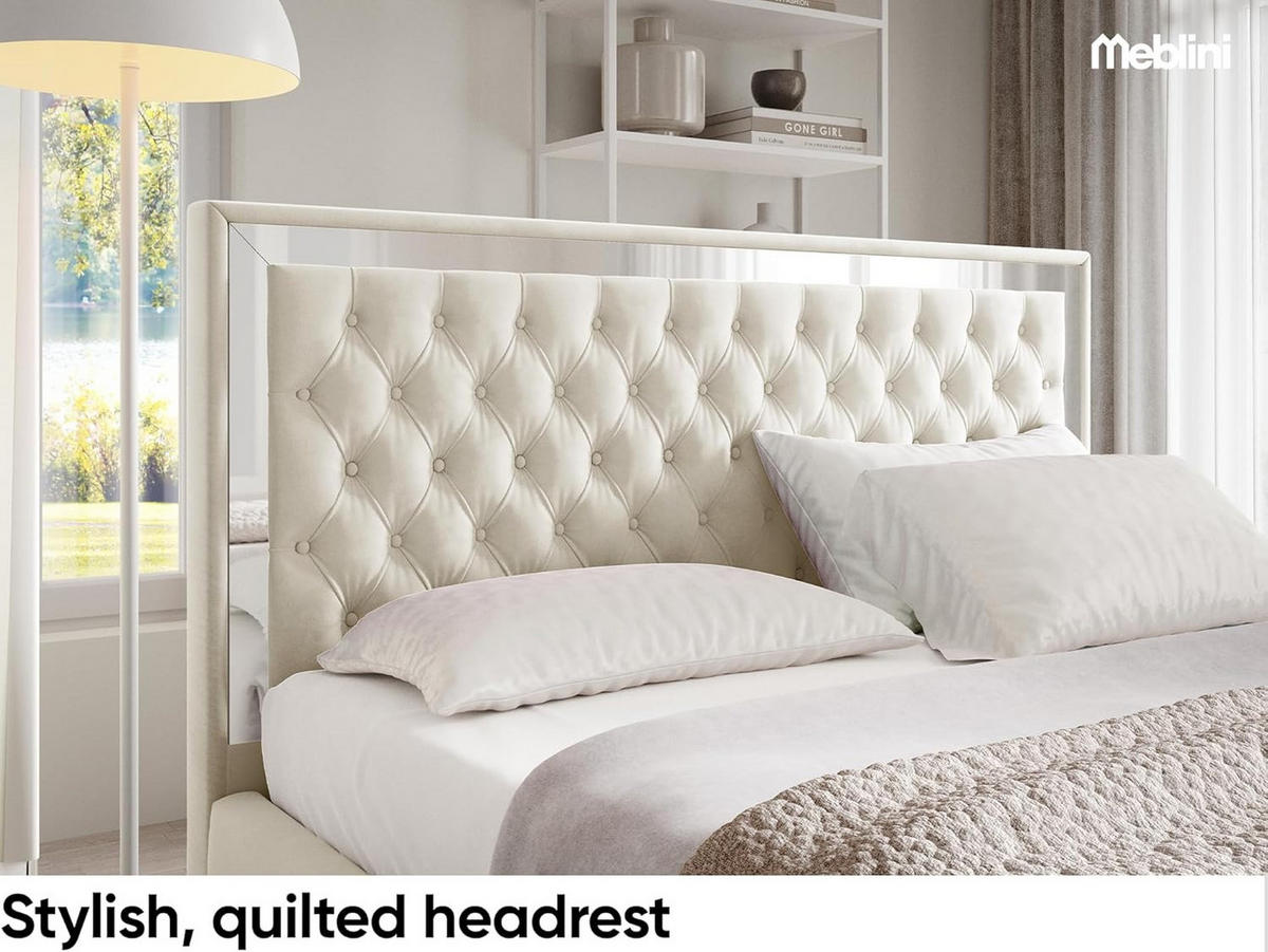 POLSTERBETT ARONA - Beige, Textil (120/200cm) - Meblini