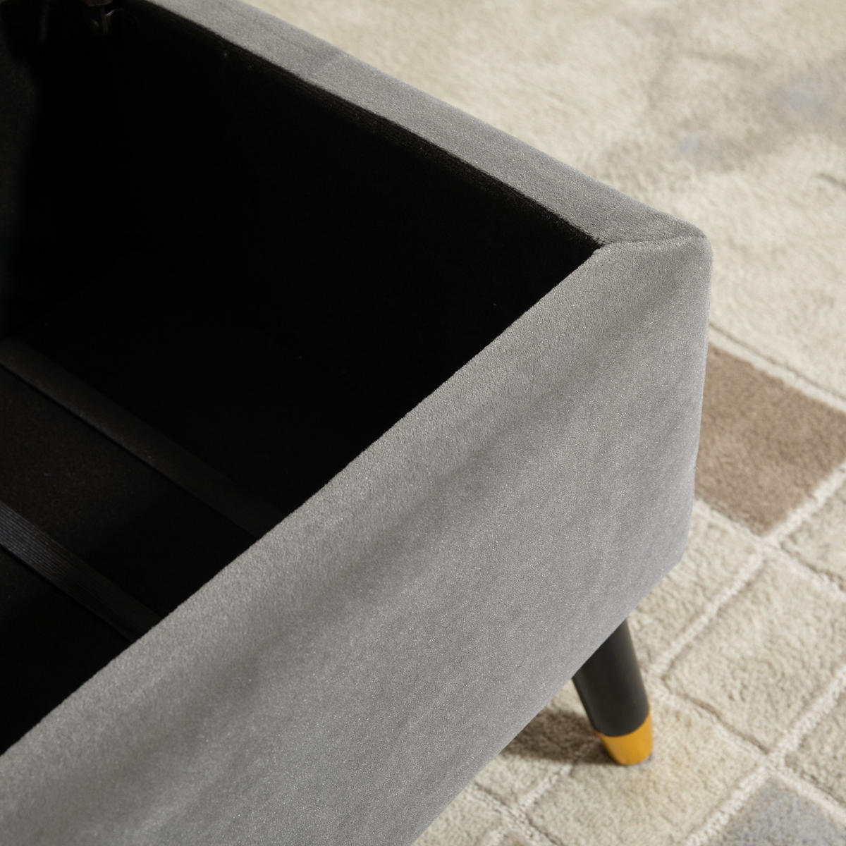 SITZBANK, Polsterbank, Kohlegrau - Dunkelgrau, Textil (43/45/110cm) - HOMCOM
