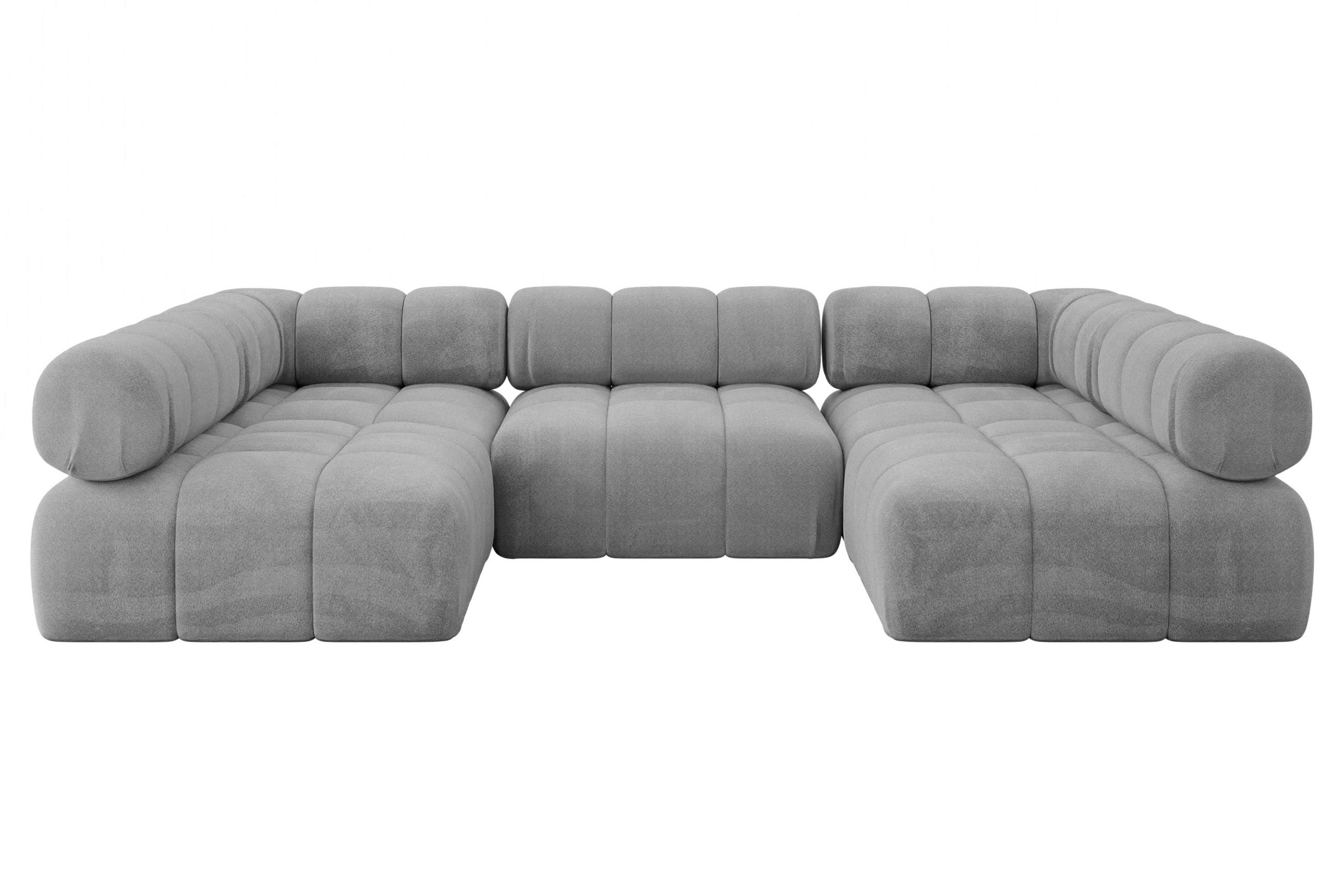 Altdecor Wohnlandschaft Hellgrau 285x70x190 cm