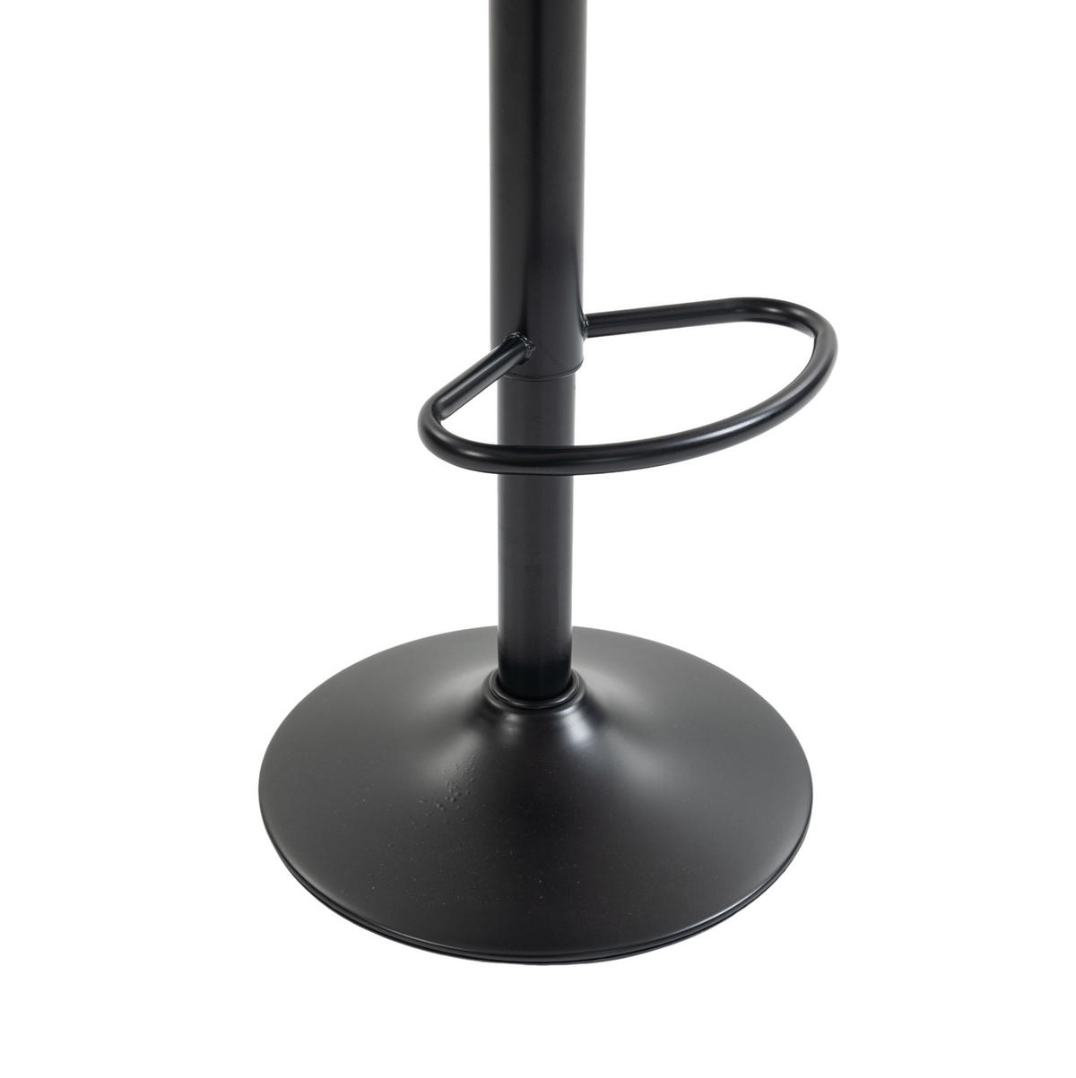 BARHOCKER 2er-Set drehbar höhenverstellbar PU Schwarz Walnussoptik - Schwarz, Metall (42/77/42.5cm) - Meubliv