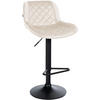 BARHOCKER Samt Creme - Creme/Schwarz, Textil/Metall (50/84/52cm) - CLP