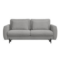 SOFA Rane Grau mit Schlaffunktion - Schwarz/Grau, Textil/Metall (236/90/102cm) - Selsey