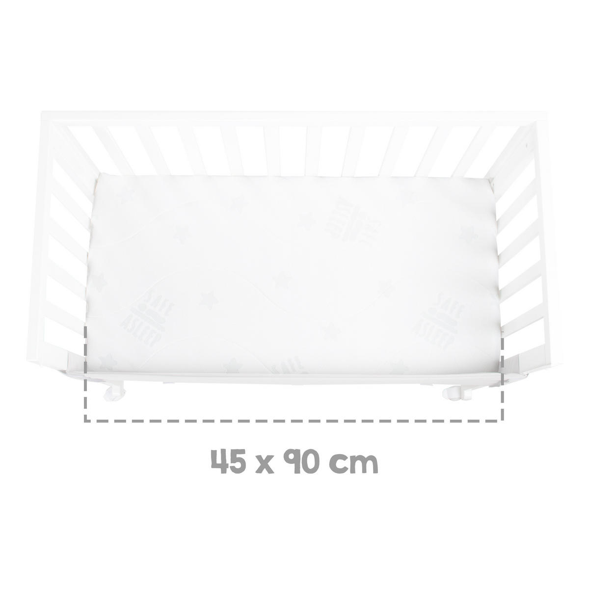 BEISTELLBETT roba Style grau 3in1 Set 90 x 45 cm - Weiß/Grau, Holzwerkstoff (45/90cm) - Roba