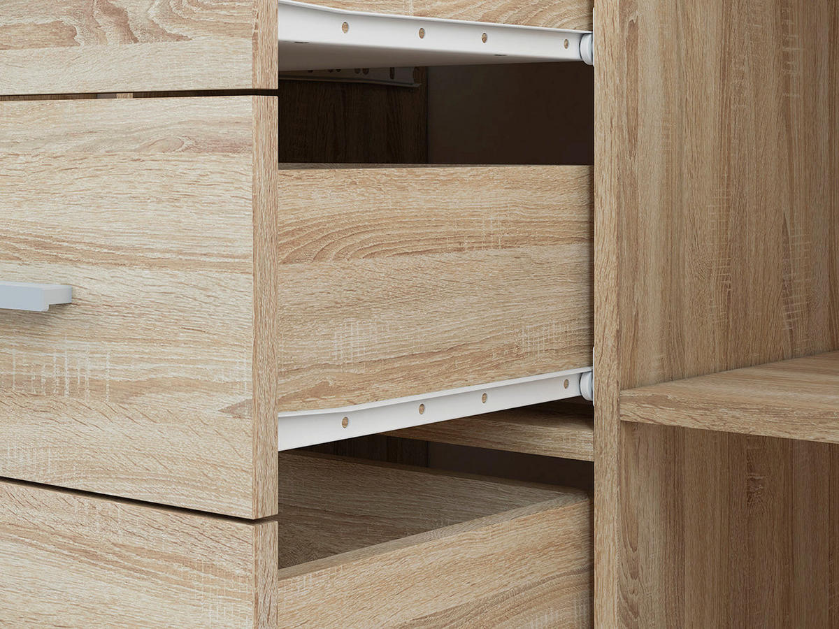 KOMMODE – AVO 14 – 120 cm – Avo – Sonoma Eiche / Weiß - Weiß/Sonoma Eiche, Holzwerkstoff (120/85/34cm) - hi-markt