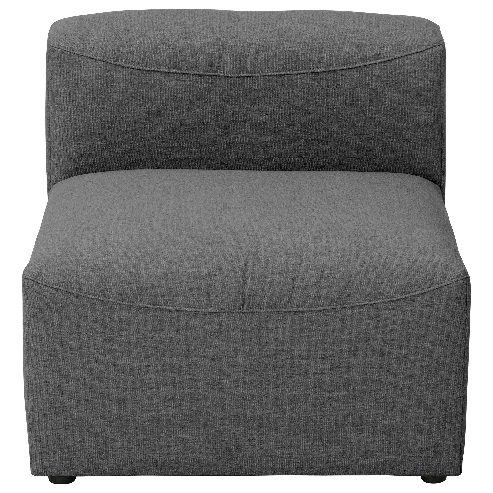 SOFA Element ohne Armlehne Kattrina Flachgewebe anthrazit - Anthrazit, Kunststoff (75/73/100cm) - 58aufmkessel