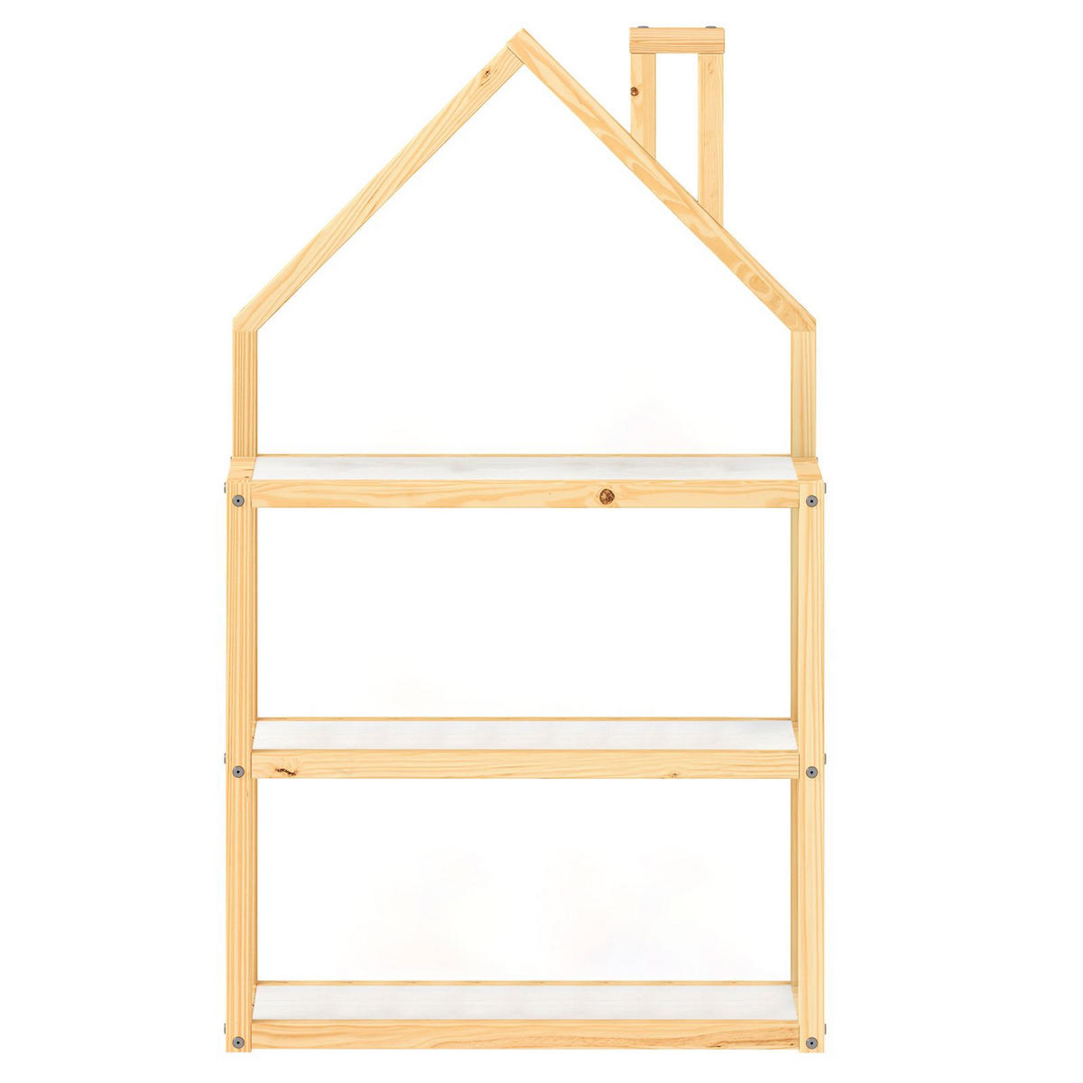 REGAL LENISE natur/weiß - Naturfarben/Weiß, Holz (83/140/24cm) - IDIMEX