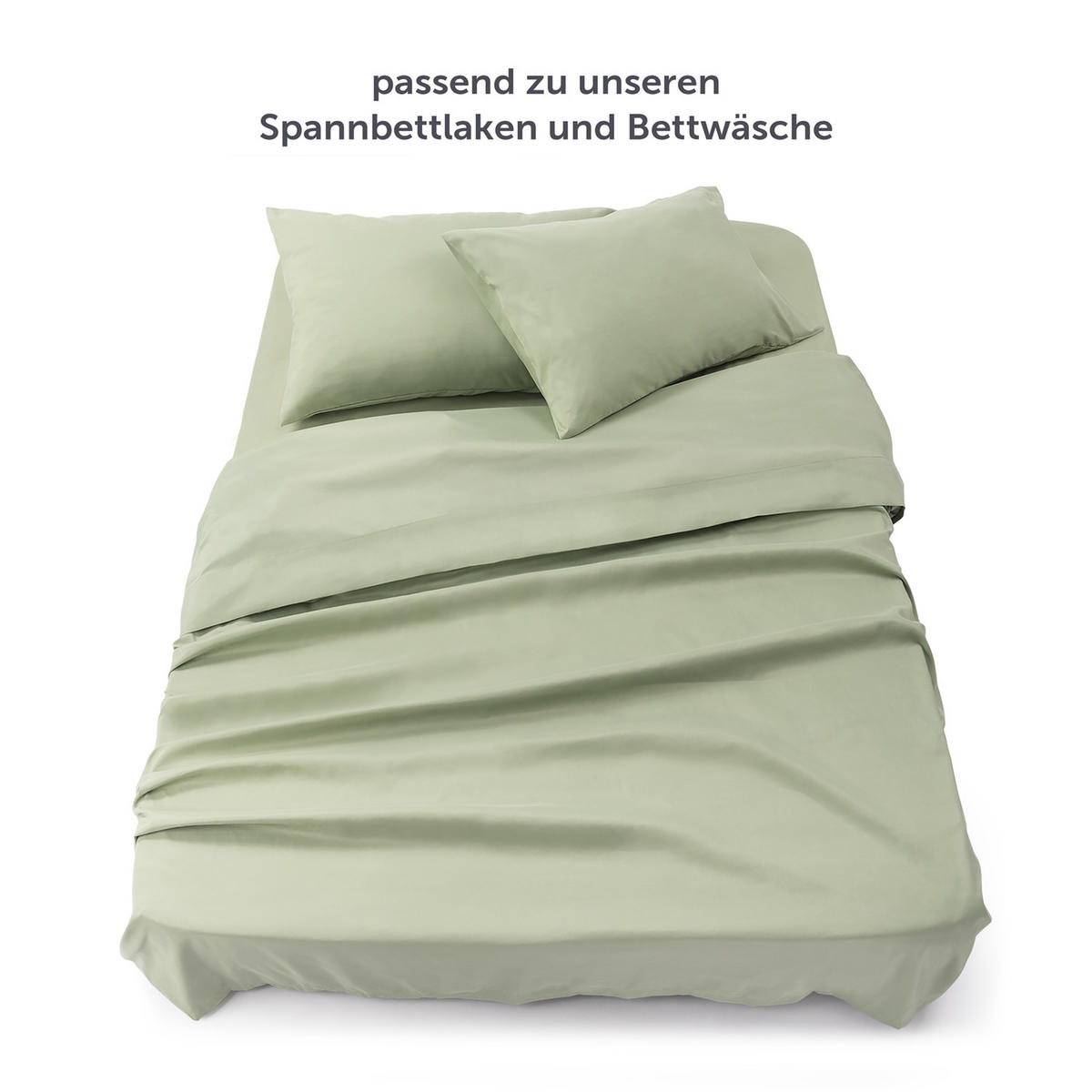 BETTTUCH ohne Gummi 240/275 cm, in Hellgrün - Hellgrün, Textil (275/240cm) - Blumtal