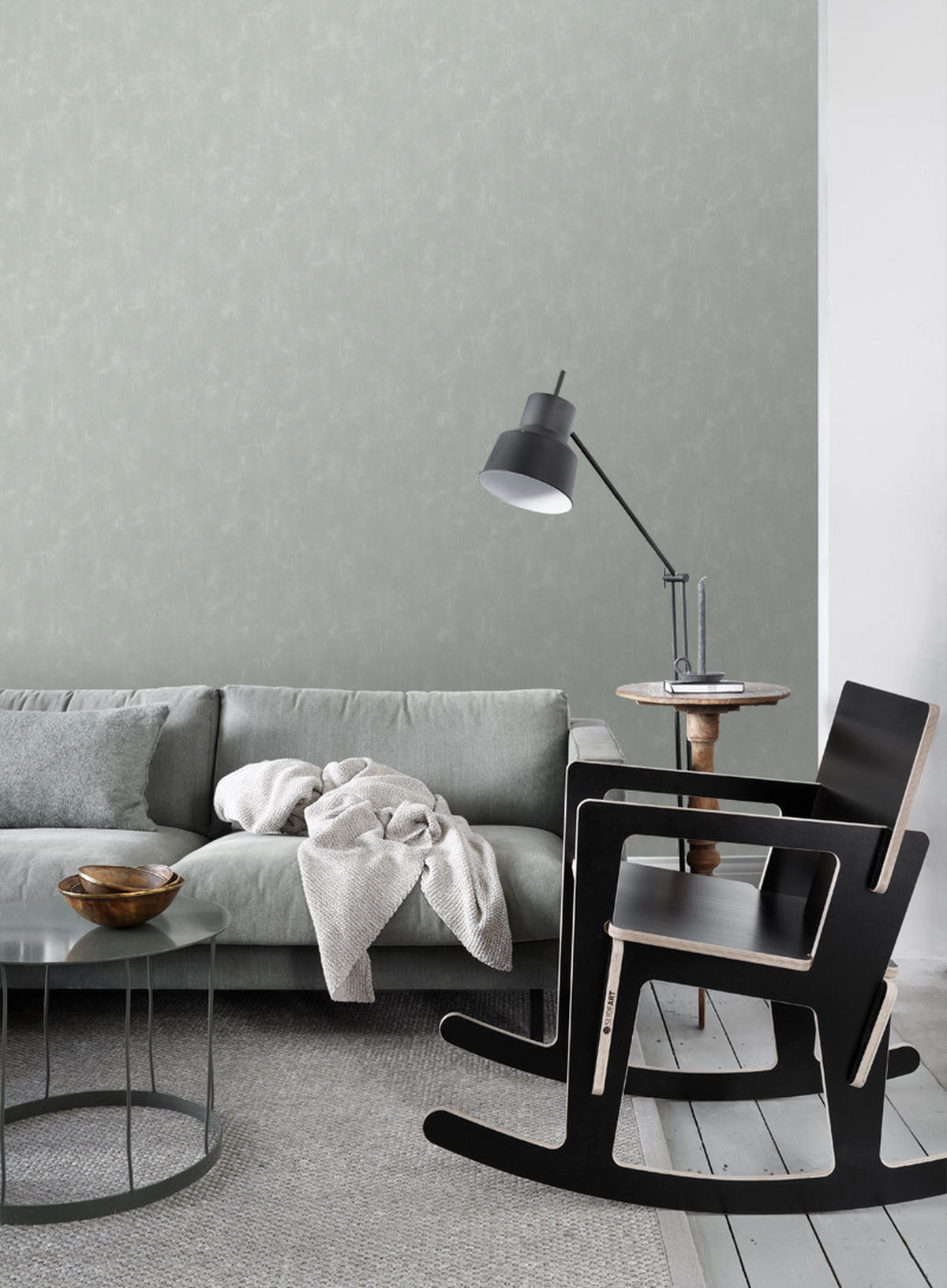 TAPETE Kreidefarbe-Look 53 cm x 10.05 m - Grau, Papier (53/1000cm) - ESTAhome