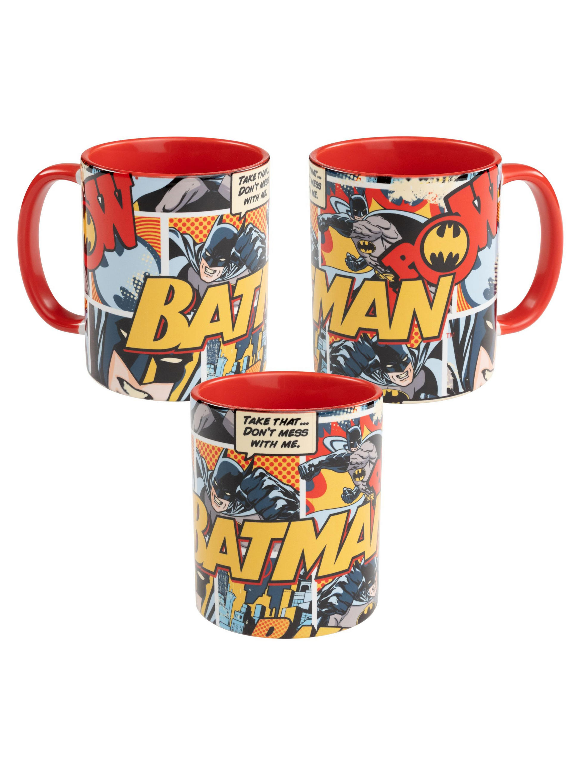 KAFFEEBECHER DC Comics Batman Pow! Rot 320 ml - Rot, Keramik (0.32L) - DC Comics