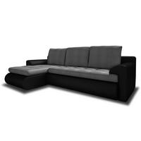 ECKSOFA Santi, Seite: Links - Schwarz/Grau, Holz/Textil (226/152cm) - Sofnet