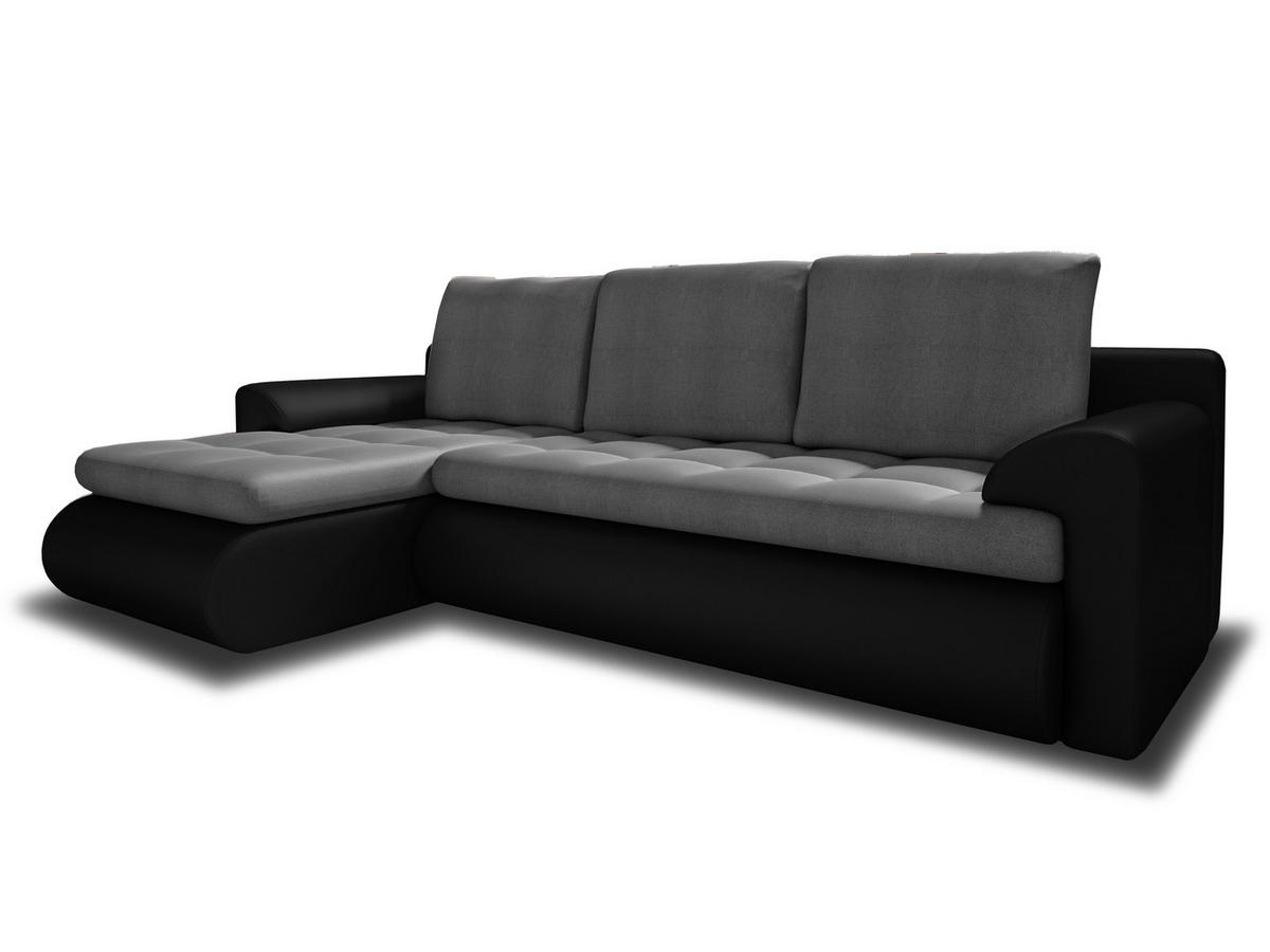 ECKSOFA Santi, Seite: Links - Schwarz/Grau, Holz/Textil (226/152cm) - Sofnet