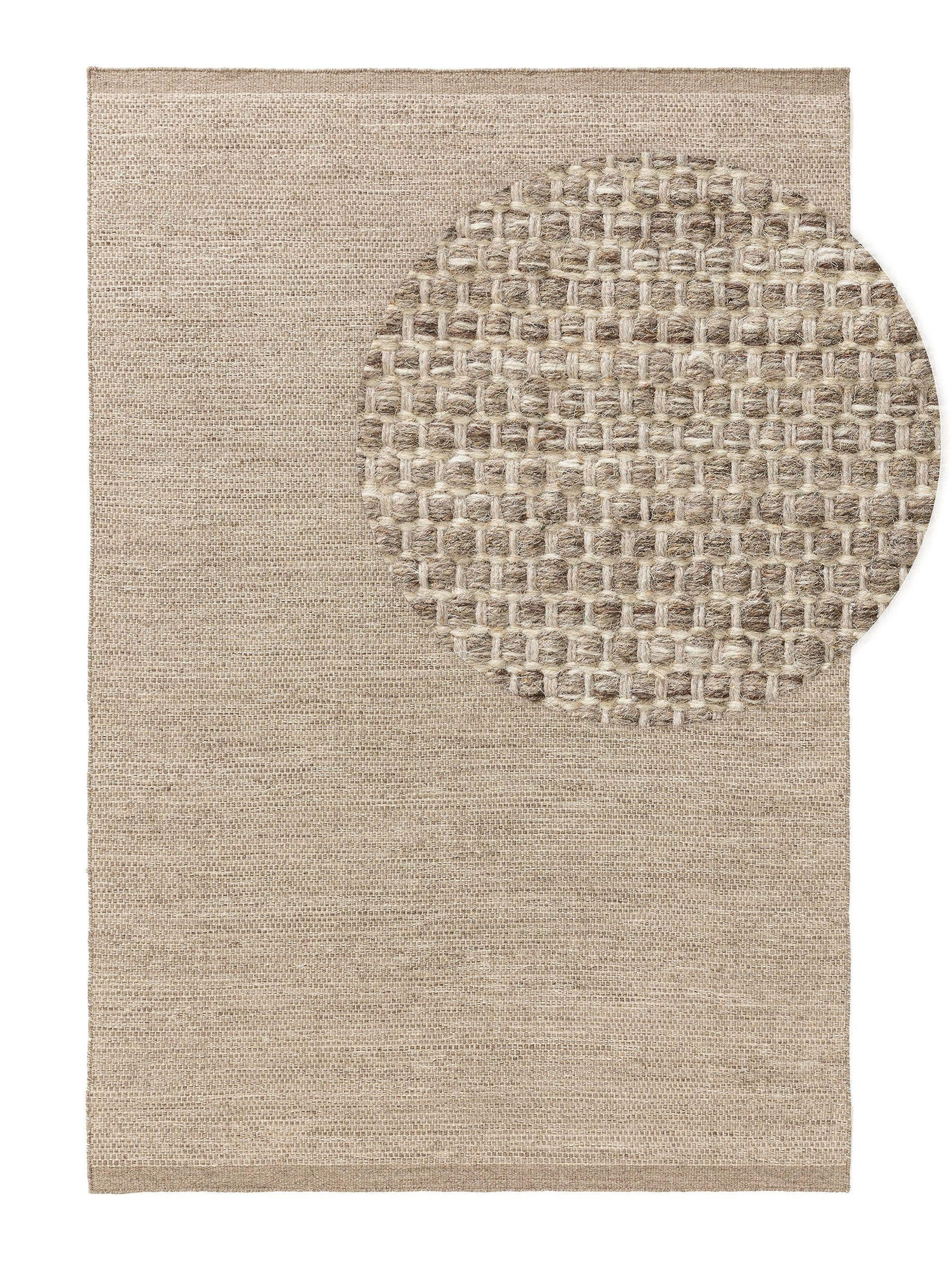 WOLLTEPPICH Rocco Taupe 200x300 cm - Taupe, Textil (200/300cm) - benuta Pure