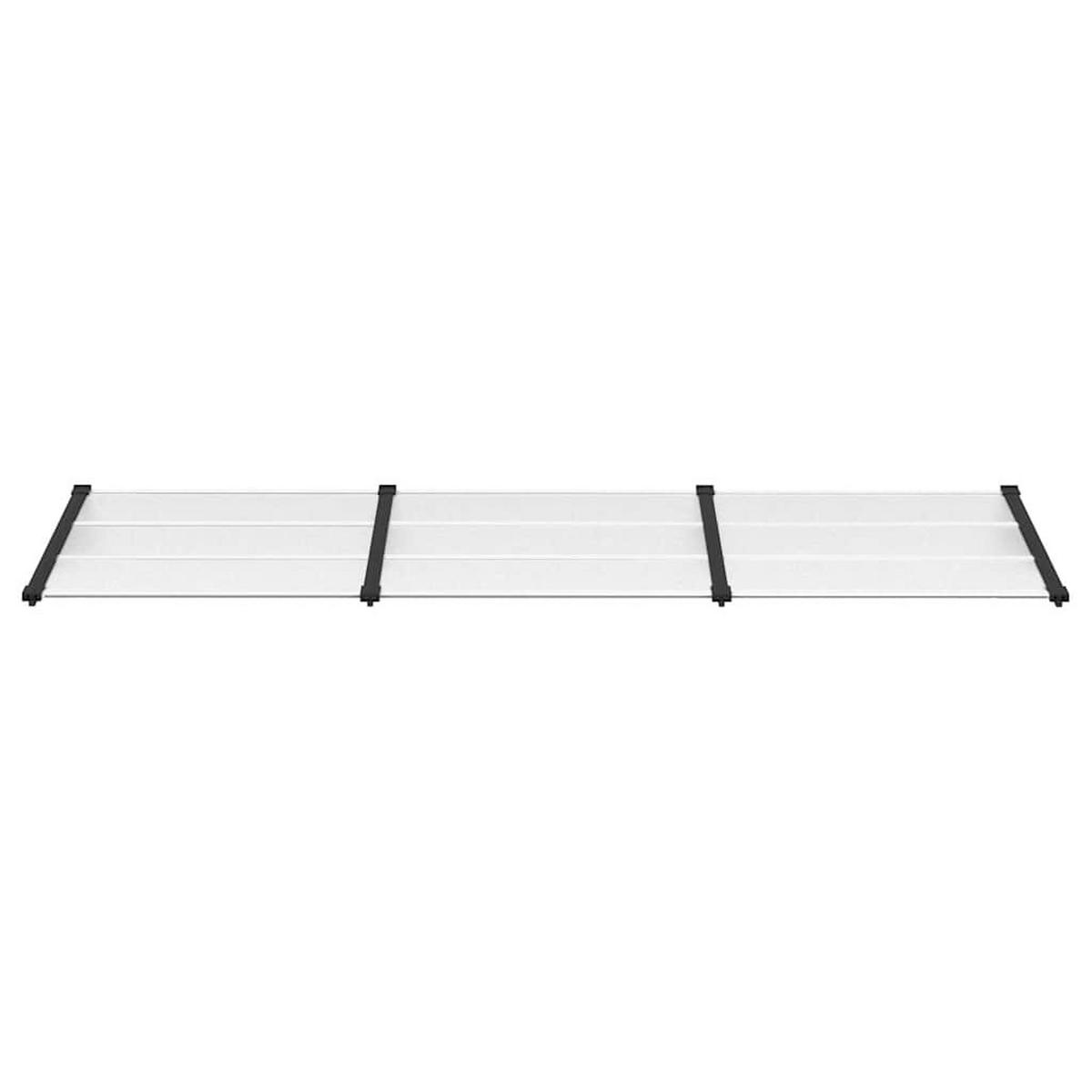 TÜRVORDACH Schwarz Und Transparent 297.5/90 Cm Polycarbonat - Transparent, Kunststoff (297.5/27.5/90cm) - vidaXL
