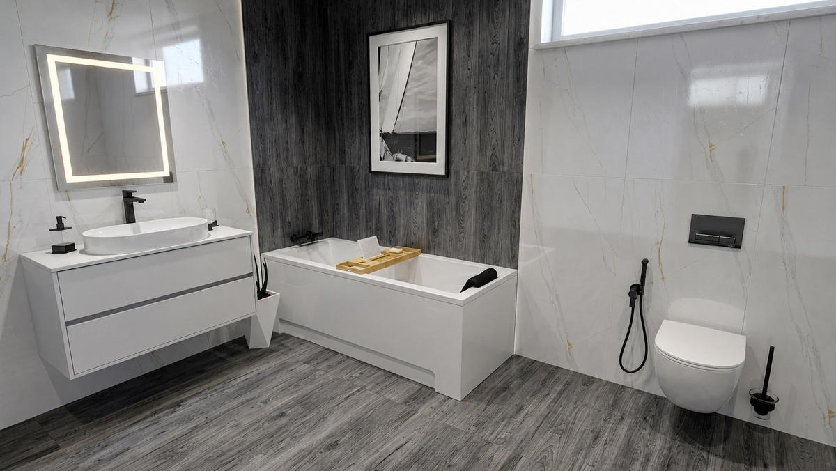 BADEWANNE Rechteck MODERN 160/70 + Kopfstütze Ablauf Füße - Weiß, Kunststoff (70/53.5/160cm) - bad land