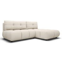 ECKSOFA Creme MILA Ausziehbar Ohne Armlehnen Rechts - Ecru/Creme, Textil (177/230cm) - Sepro Meble