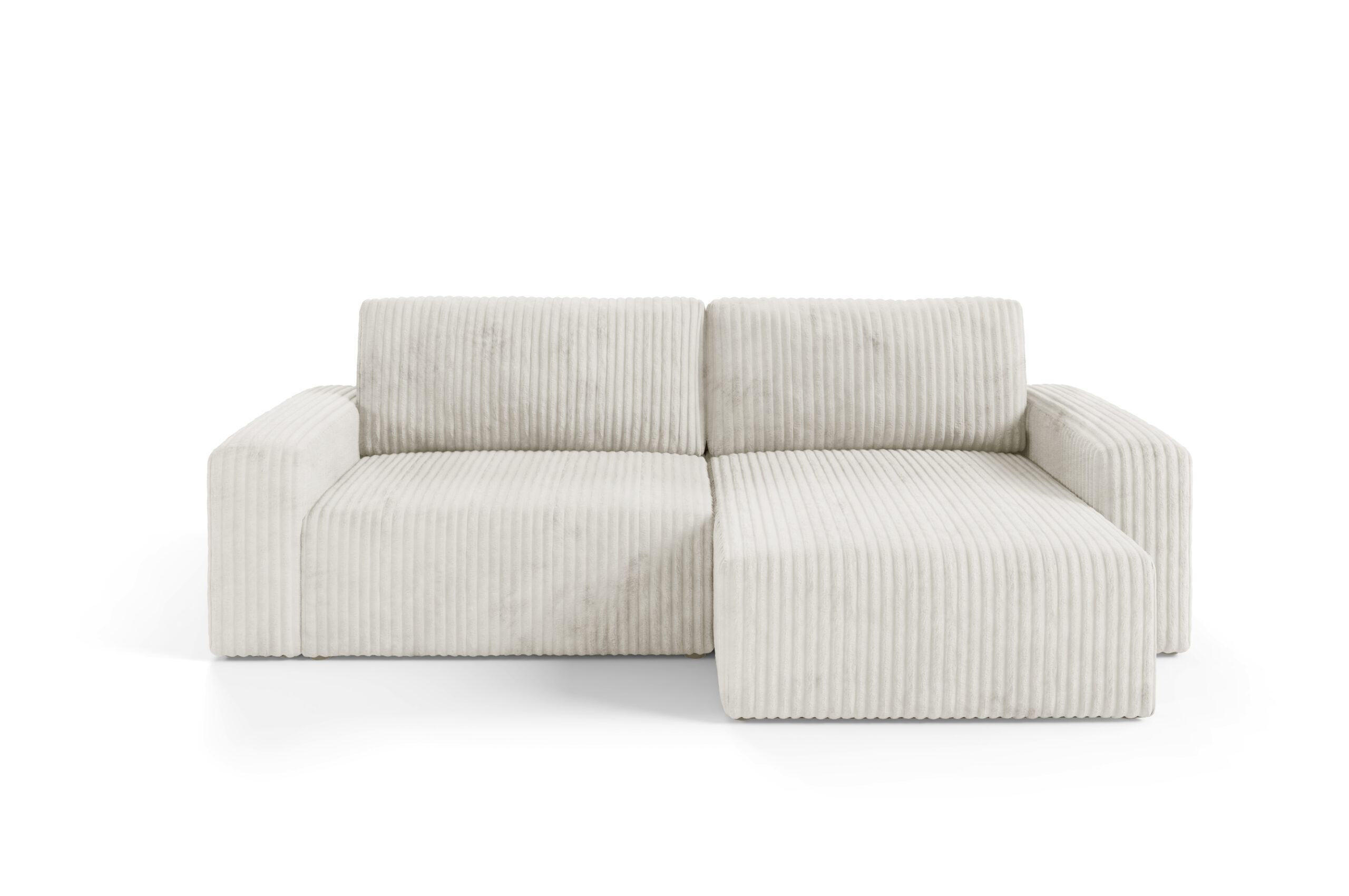 ECKSOFA mit Schlaffunktion Cord Beige - Beige, Textil (244/149cm) - Furnisell