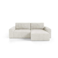 ECKSOFA mit Schlaffunktion Cord Beige - Beige, Textil (244/149cm) - Furnisell