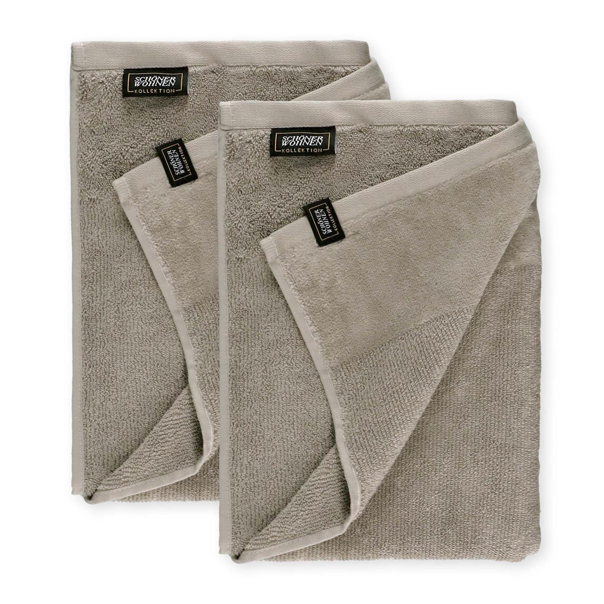 DUSCHTUCH AUS 100 % BAUMWOLLE SENSE 2ER SET - Sandfarben, Textil (70/140cm) - Schöner Wohnen