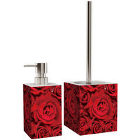 BADEZIMMER Set Rosen - Rot, Kunststoff (7/17/7cm) - Sanilo
