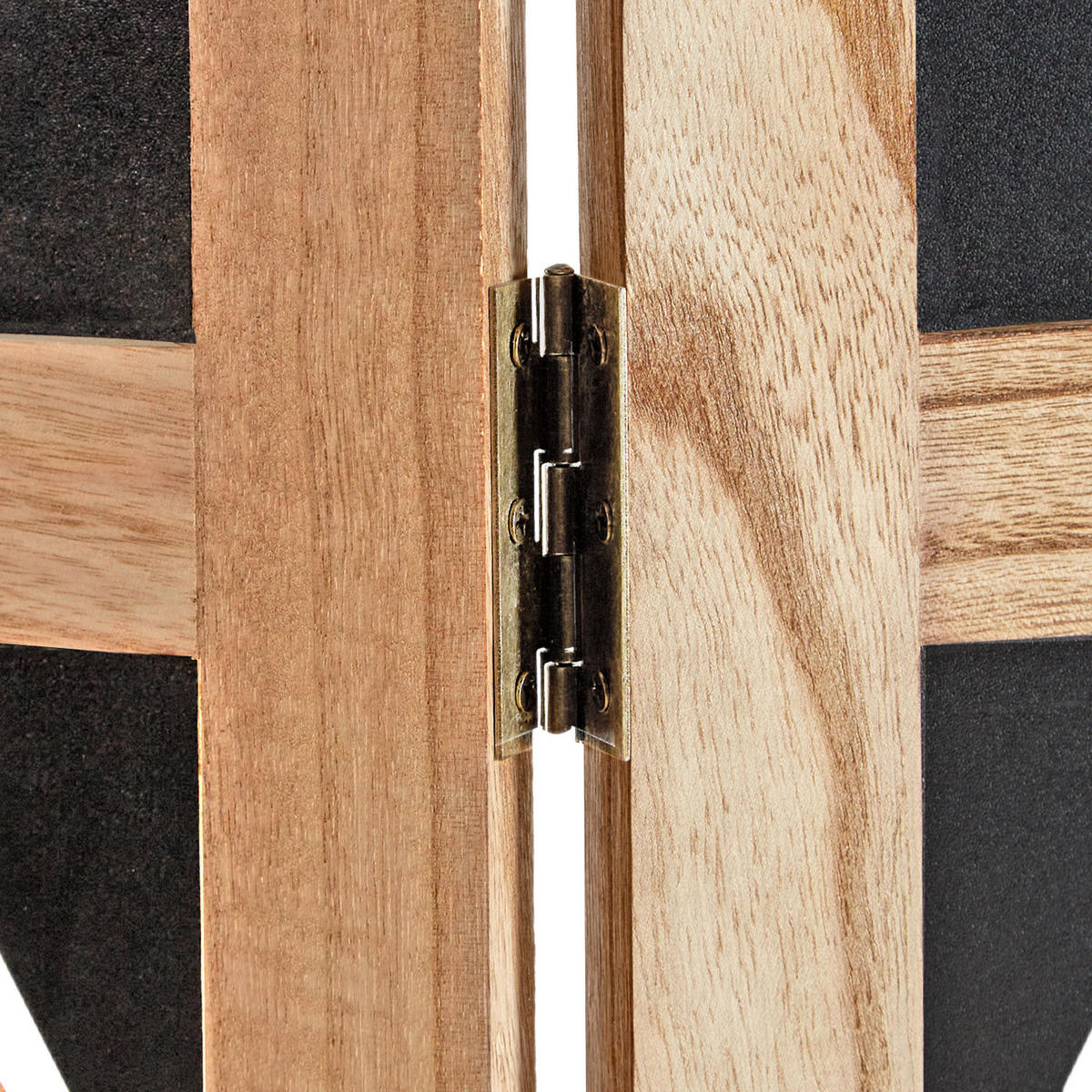 PARAVENT 3-tlg. 120/170 cm Braun Holz-Ornamentik - Braun, Holz (120/170/2cm) - Homestyle4u