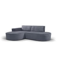 ECKSOFA L-förmiges Modena Soft Dunkelgrau Links - Dunkelgrau, Holz (165/236cm) - Kaiser Möbel