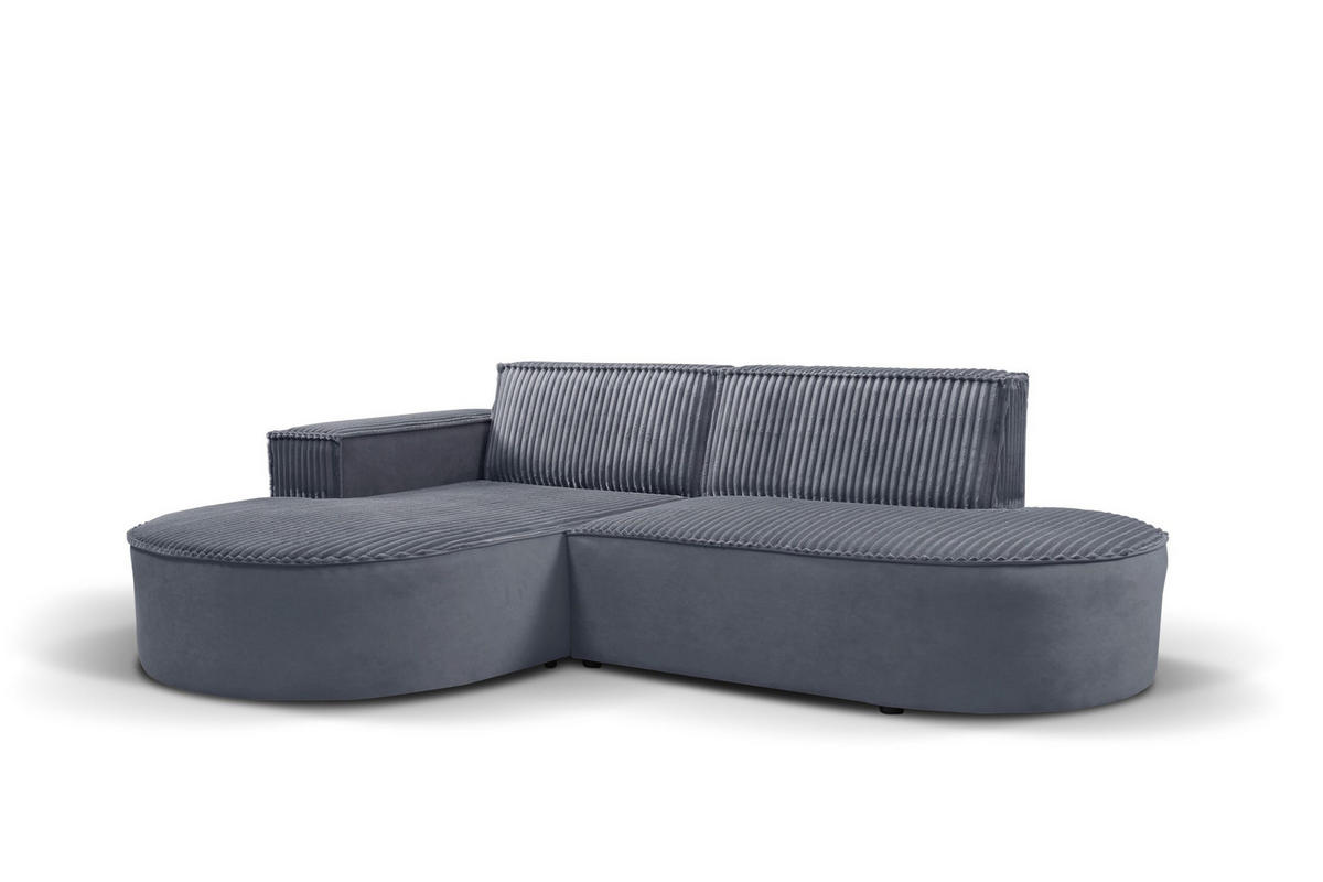 ECKSOFA L-förmiges Modena Soft Dunkelgrau Links - Dunkelgrau, Holz (165/236cm) - Kaiser Möbel