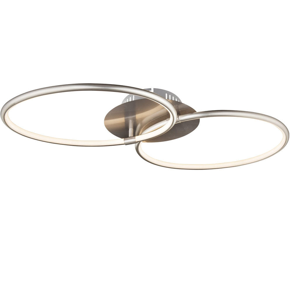 LED DECKENLEUCHTE KYLE Silber Metall - Silberfarben, Metall (70/40/8.6cm) - Globo Lighting