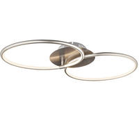 LED DECKENLEUCHTE KYLE Silber Metall - Silberfarben, Metall (70/40/8.6cm) - Globo Lighting