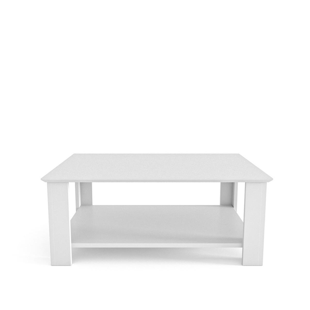 COUCHTISCH Leroy Weiß - Weiß, Holzwerkstoff (90/60/37cm) - Decorotika