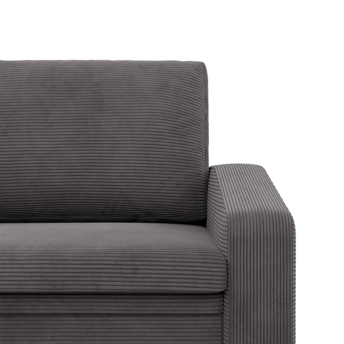 LOUNGESESSEL ORBIT, 80 CM, Cord - Dunkelgrau - Dunkelgrau, Textil (108/80/87cm)