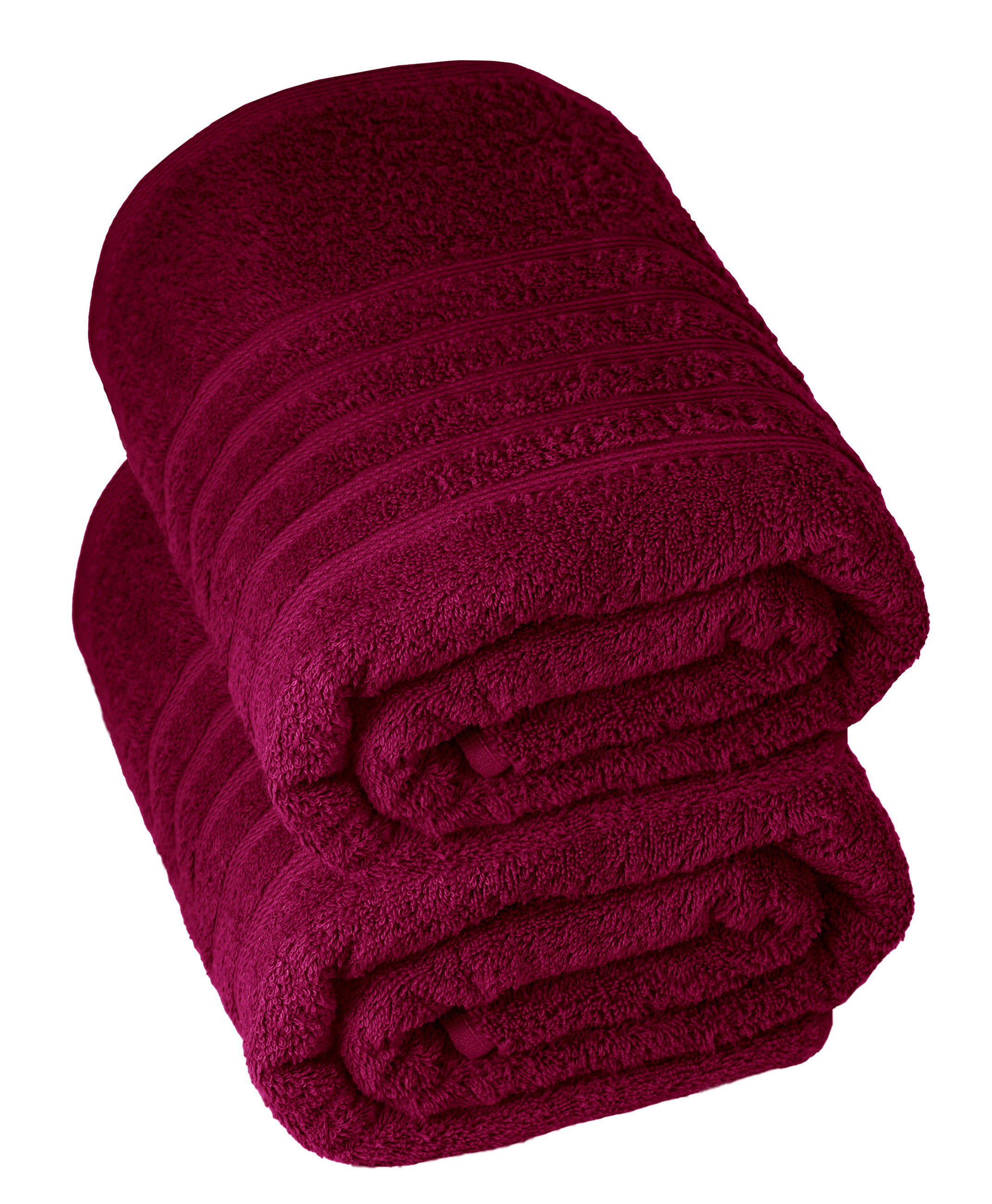 BADETUCH London Kirsch Rot 2er Set 100x150 - Kirschrot, Textil (100/150cm) - Lashuma