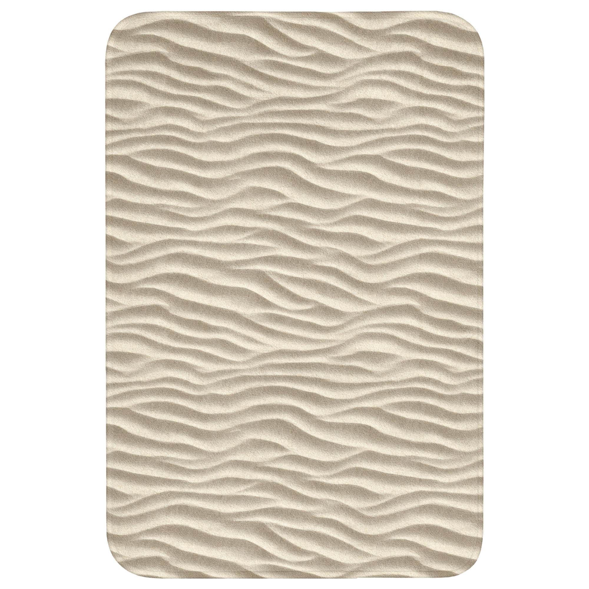 TEPIH ZA KUPAONICU Valovi 60x90 cm - bež, tekstil/plastika (60/90cm) - OnlyWow