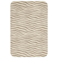 KÚPEĽŇOVÁ PREDLOŽKA Piesok - Vlny - Béžová 60x90 cm - béžová, textil/plast (60/90cm) - OnlyWow