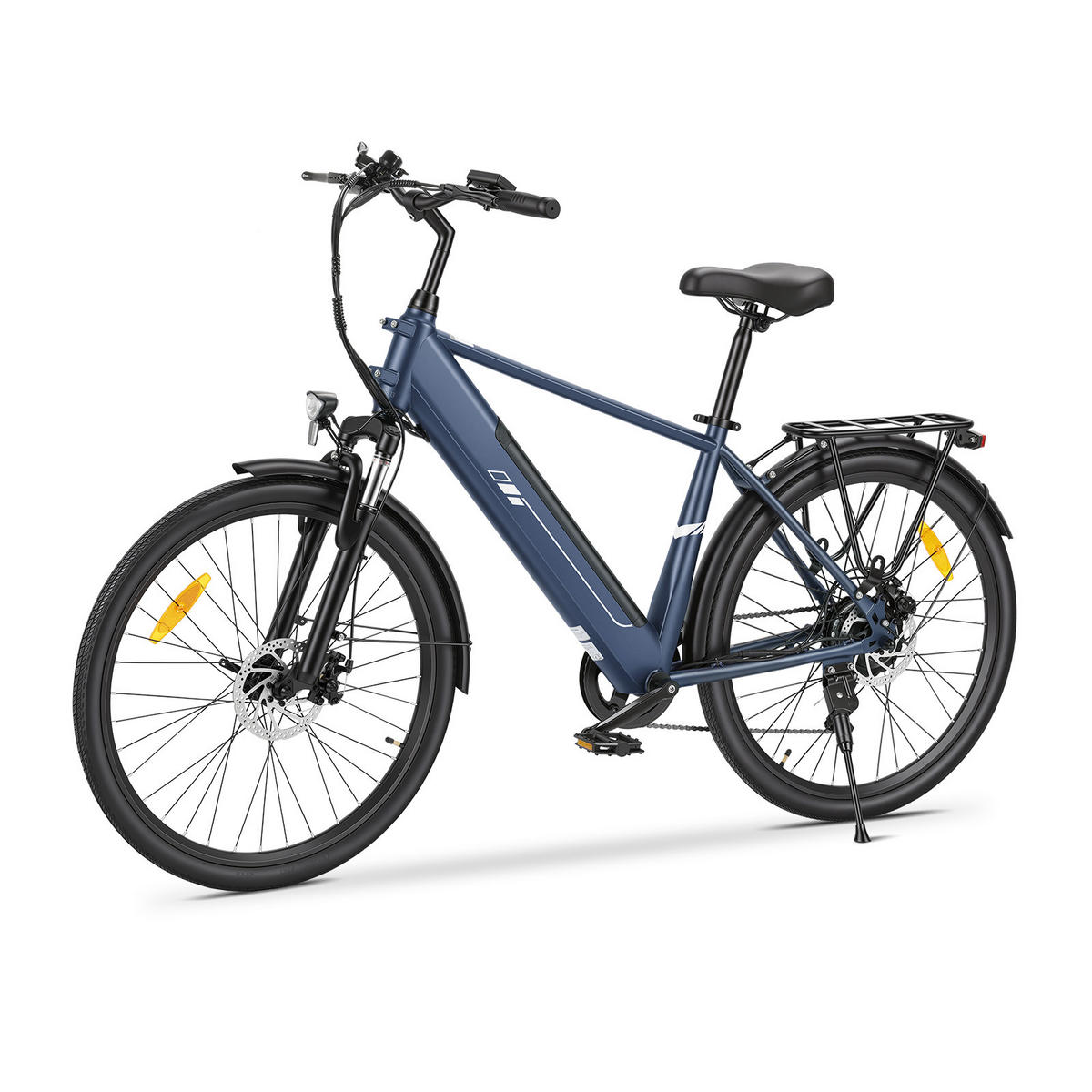E-BIKE Touroll J2 – 250W Motor (45Nm Spitzenleistung 450W), 561,6Wh Akku (100km Reichweite), Shimano 7-Gang, 60mm Federgabel, Dual-Scheibenbremsen, St - Grau, Metall (77cm)