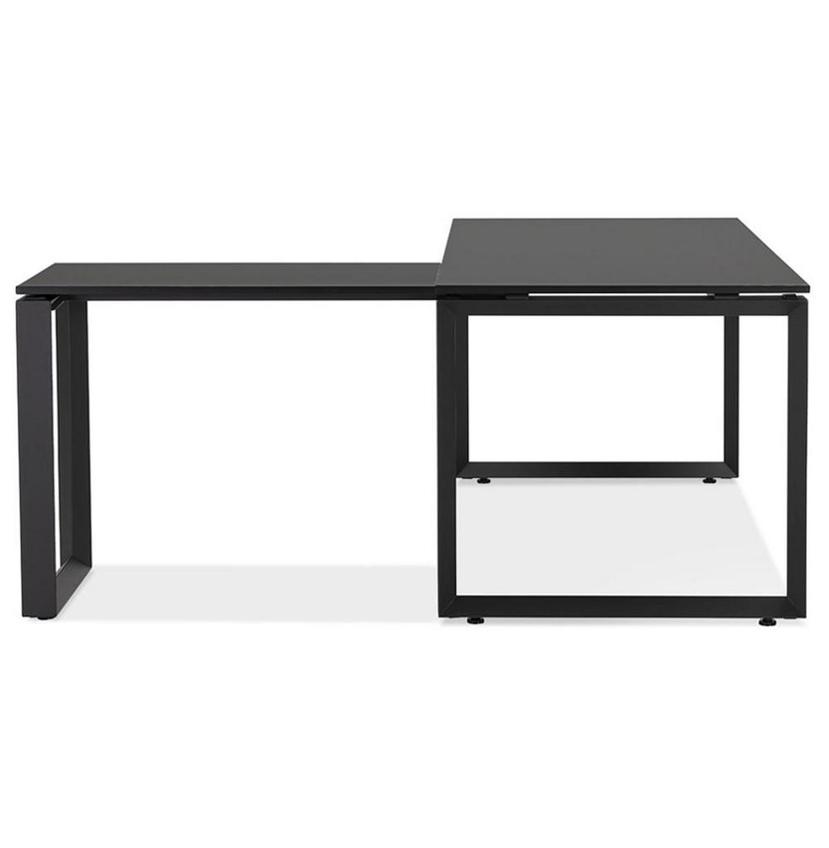 ECKSCHREIBTISCH L-Form Platzsparend Für Großraumbüro XERAL, Schwarz 170x160x74,8 cm - Schwarz, Holzwerkstoff/Metall (160/170/75cm) - KADIMA DESIGN