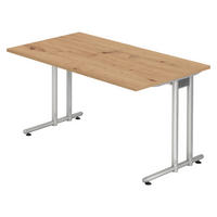 SCHREIBTISCH Serie-N 80/140/74 cm in Wildeiche - Wildeiche, Holzwerkstoff (80/140/74cm) - bümö