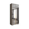 DREHTÜRENSCHRANK 236.7/100/47 2-türig - Kaschmir/Goldfarben, Holz/Metall (100/236.7/47cm) - Abiks Möbel