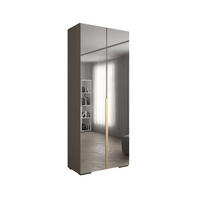 DREHTÜRENSCHRANK 236.7/100/47 2-türig - Kaschmir/Goldfarben, Holz/Metall (100/236.7/47cm) - Abiks Möbel