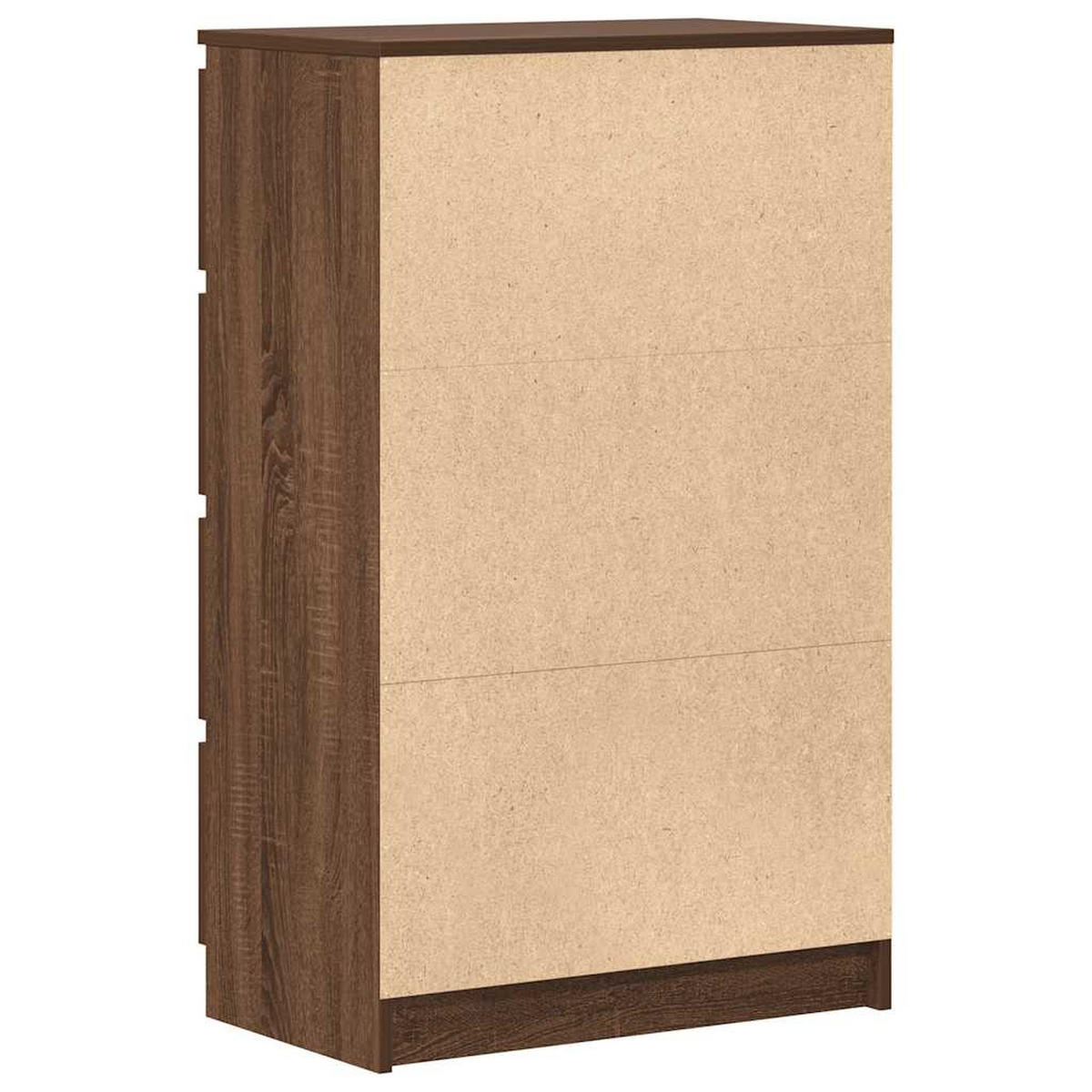 SIDEBOARD mit 4 Schubladen 60/35/98,5 cm aus Holzwerkstoff Braun Eichen-Optik Dekor - Dunkelbraun, Holz (60/98.5/35cm) - vidaXL