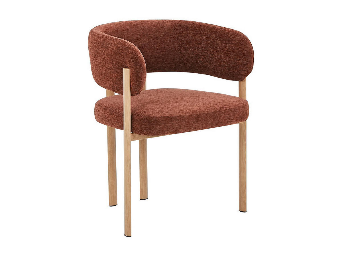 STUHL - 59 x 56.5 - stoff - braun Cibaro - Braun, Textil/Metall (59/75.5/56.5cm) - Vente-Unique