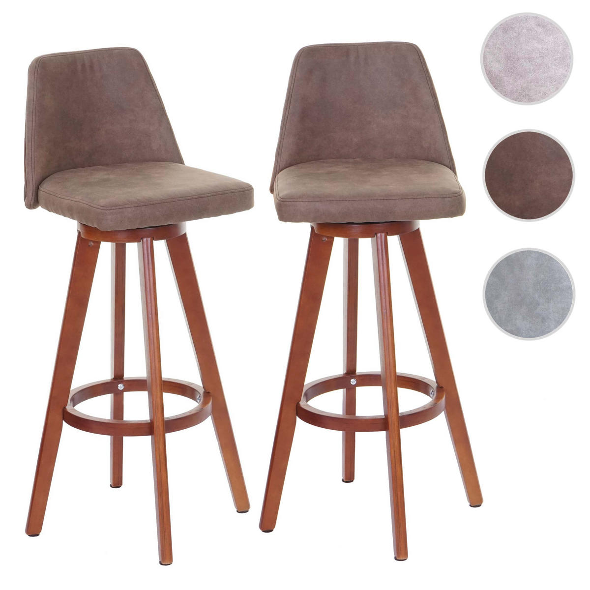 BARHOCKER Braun 2er-Set - Braun, Holz (48/97/48cm) - MCW