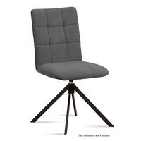 ESSZIMMERSTUHL drehbar (8er-Set) Debora 47x91x60 Schwarz/Grau - Schwarz/Grau, Kunststoff (60/91/47cm) - 58aufmkessel
