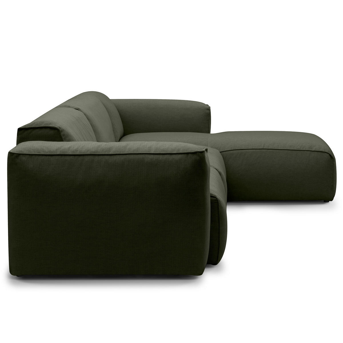 3-SITZER ECKSOFA mit Longchair - Schwarz/Grau, Kunststoff/Textil (317/173cm) - home24