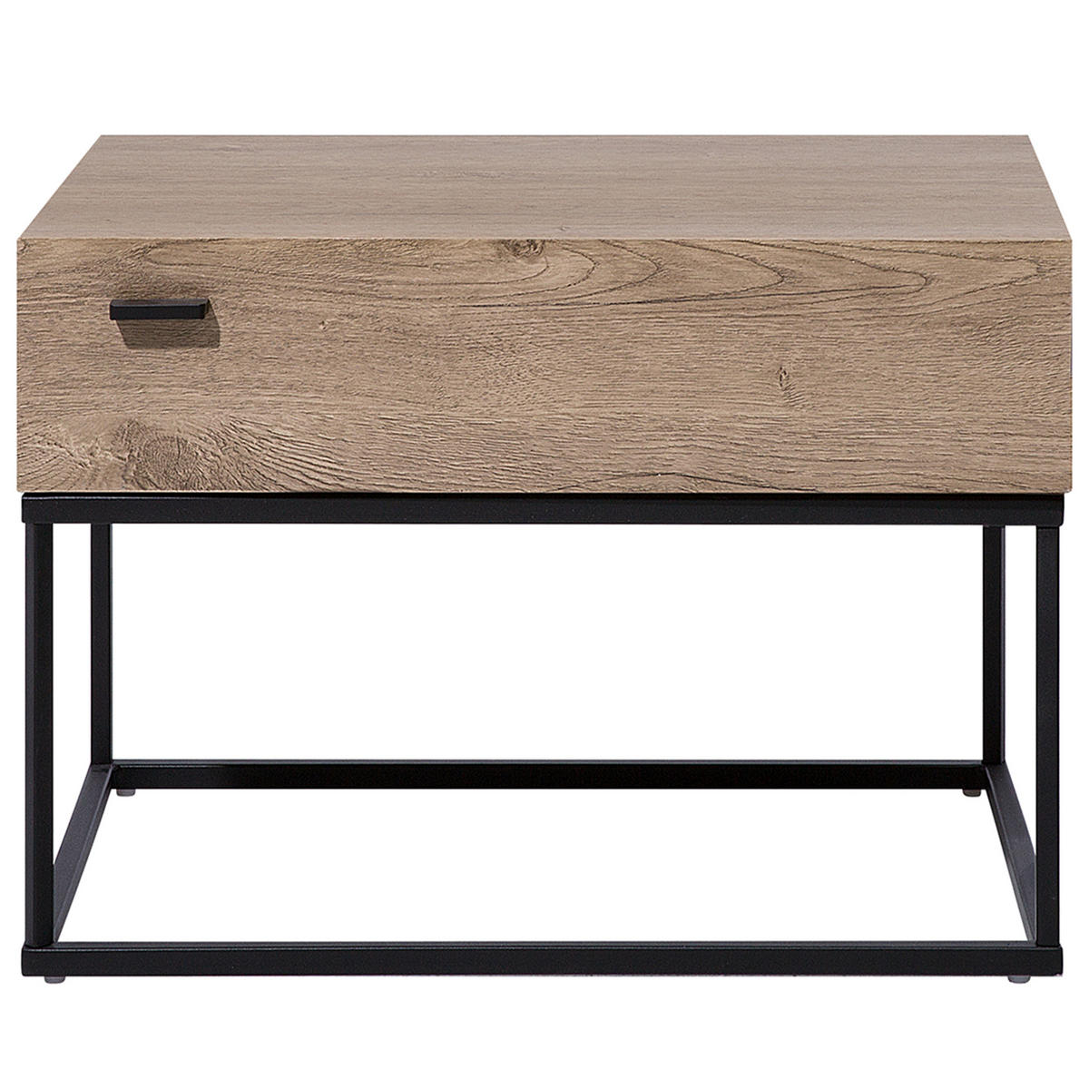 NACHTTISCH dunkler Holzfarbton rechteckig 41/55 cm Cairo - Dunkelbraun, Holzwerkstoff (55/39/41cm) - Beliani